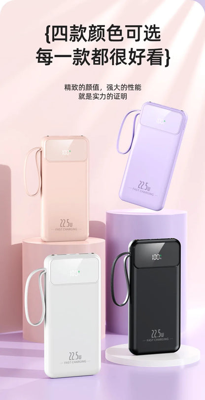 RDT Fast Charging Power Bank with Built-in Cable 10000mAh/20000mAh