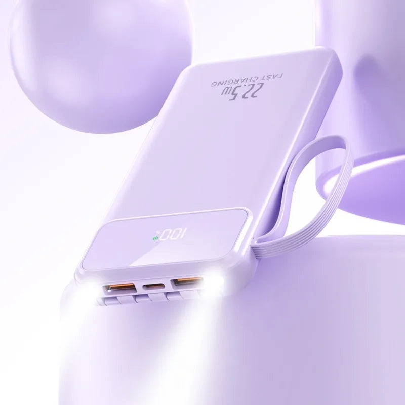 RDT Fast Charging Power Bank with Built-in Cable 10000mAh/20000mAh
