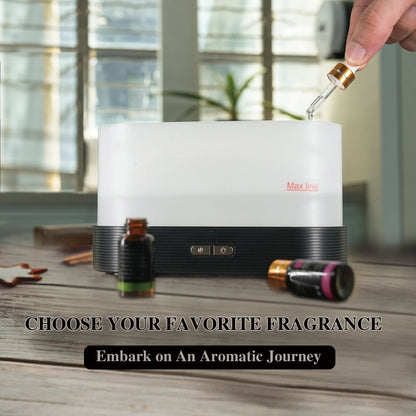 20 Bottles Essential Oils & Aroma Humidifier Set Lavender Jasmine Eucalyptus