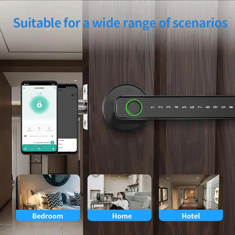 RDT Smart Fingerprint Indoor Lock Password/Key/Tuya APP/Bluetooth