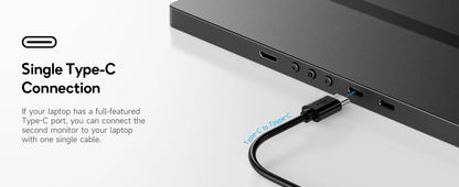 RDT Dopesplay Triple Dual Laptop Screen Extender FHD 1200P 14.1 inch Portable Monitors For Windows Mac Android Laptops 14-17.3inch