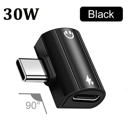 RDT USB Type C to 3.5mm Headphone and Charger Adapter 30W Fast Charging Splitter With Aux Audio