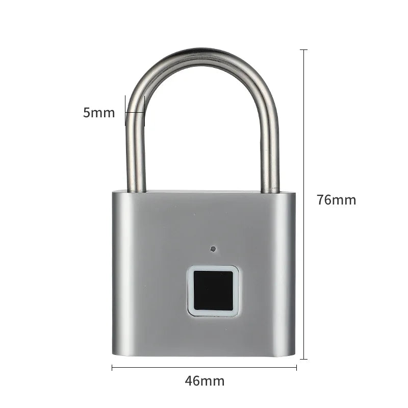 RDT Quality Waterproof Fingerprint Lock Keyless Anti-Theft Smart Lock Fingerprint Padlock Zinc Alloy Safety Electronic Door Locks