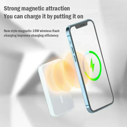 RDT New 50000mAh Magnetic Wireless Power Bank External Portable Battery Pack for iPhone 12 13 14 15 Series Original 1:1