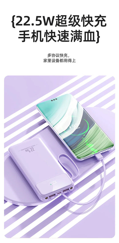 RDT Fast Charging Power Bank with Built-in Cable 10000mAh/20000mAh