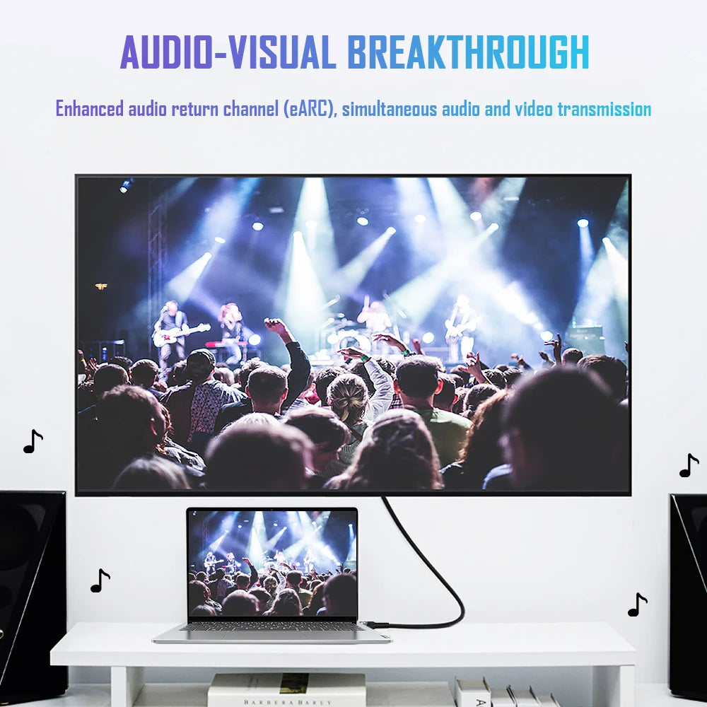 RDT 8K HDMI Cable 2.1 48Gbps  High Speed HDMI Braided Cord HDR 10 for Compatible Laptop/PS5