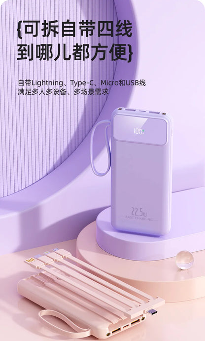 RDT Fast Charging Power Bank with Built-in Cable 10000mAh/20000mAh