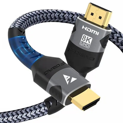 RDT 8K HDMI Cable 2.1 48Gbps  High Speed HDMI Braided Cord HDR 10 for Compatible Laptop/PS5