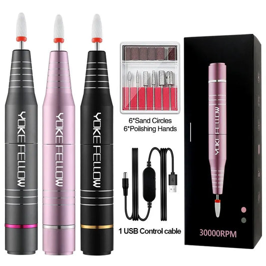 RDT Electric Nail Drill 30000RPM Kit for Acrylic Gel Nails Manicure Pedicure
