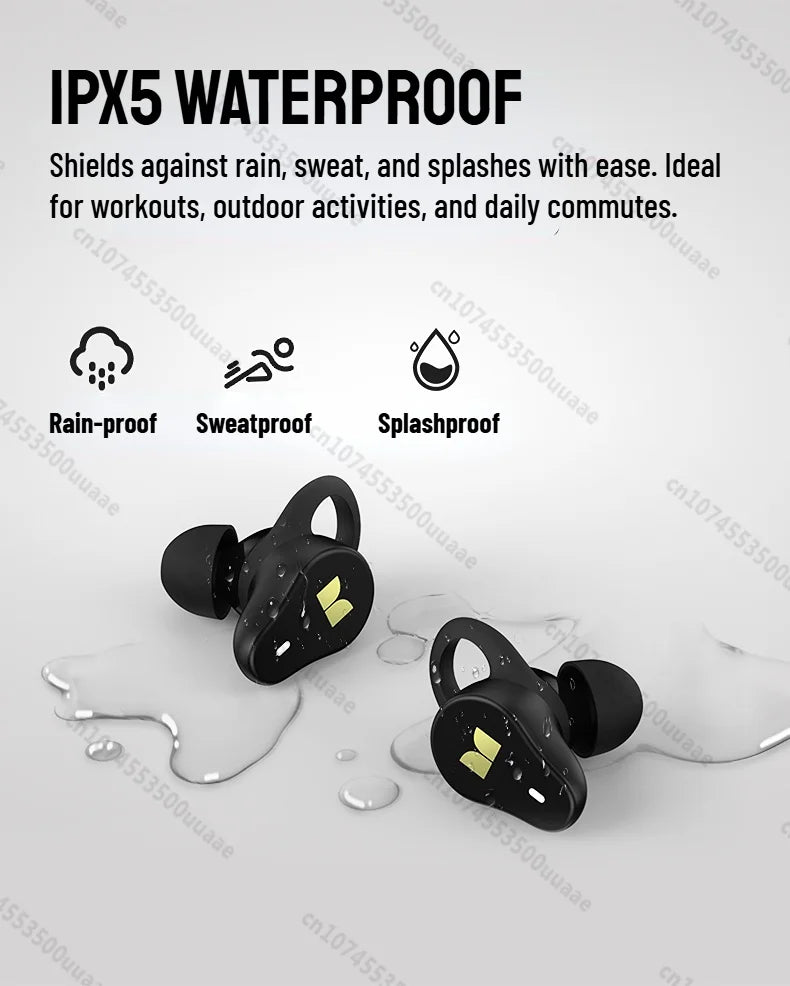 RDT Monster N-Lite 210 Mini Invisible Sports Earphones in-Ear Deep Bass Bluetooth 5.4 Waterproof Wireless Earbuds