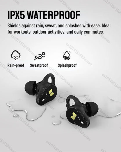 RDT Monster N-Lite 210 Mini Invisible Sports Earphones in-Ear Deep Bass Bluetooth 5.4 Waterproof Wireless Earbuds