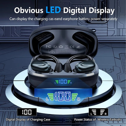 RDT Bluetooth 5.3 Earphones True Wireless Headphones with Mic Button , Noise Cancelation