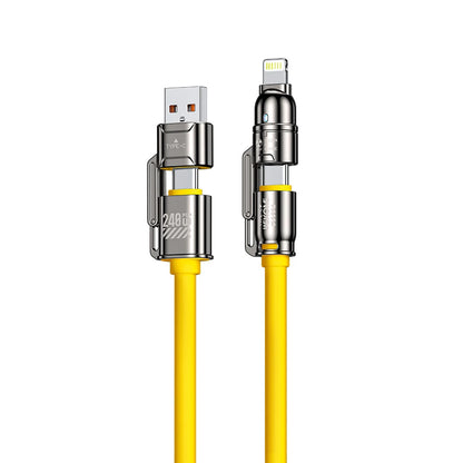 RDT 4-in-1 Cable 240W Super Fast Charging Multiple Functions for iPhone8-16 ProMax iPad Notebook