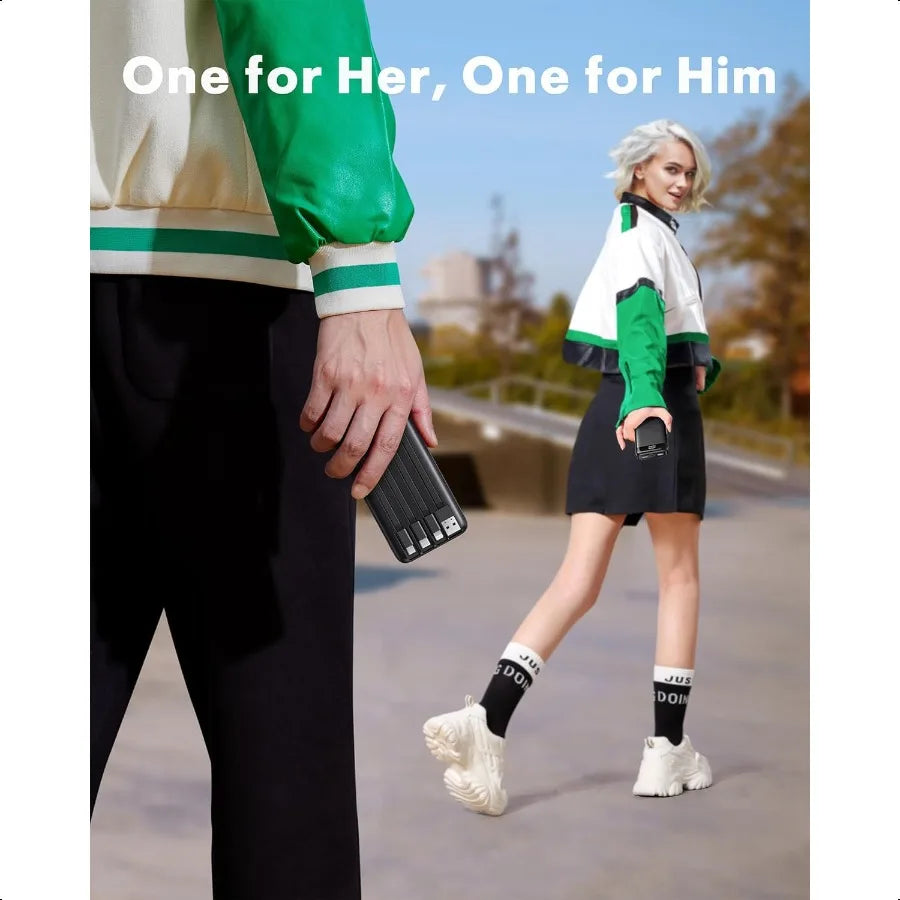 RDT Portable Charger Slim 10000mAh Travel Battery Pack 6 Outputs 3 Inputs