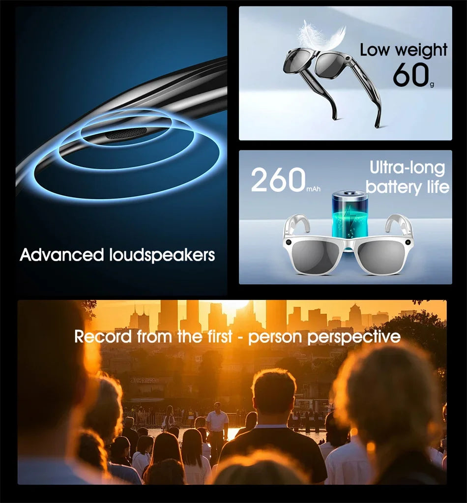 RDT 4K HD AI Control Smart Glasses 2025