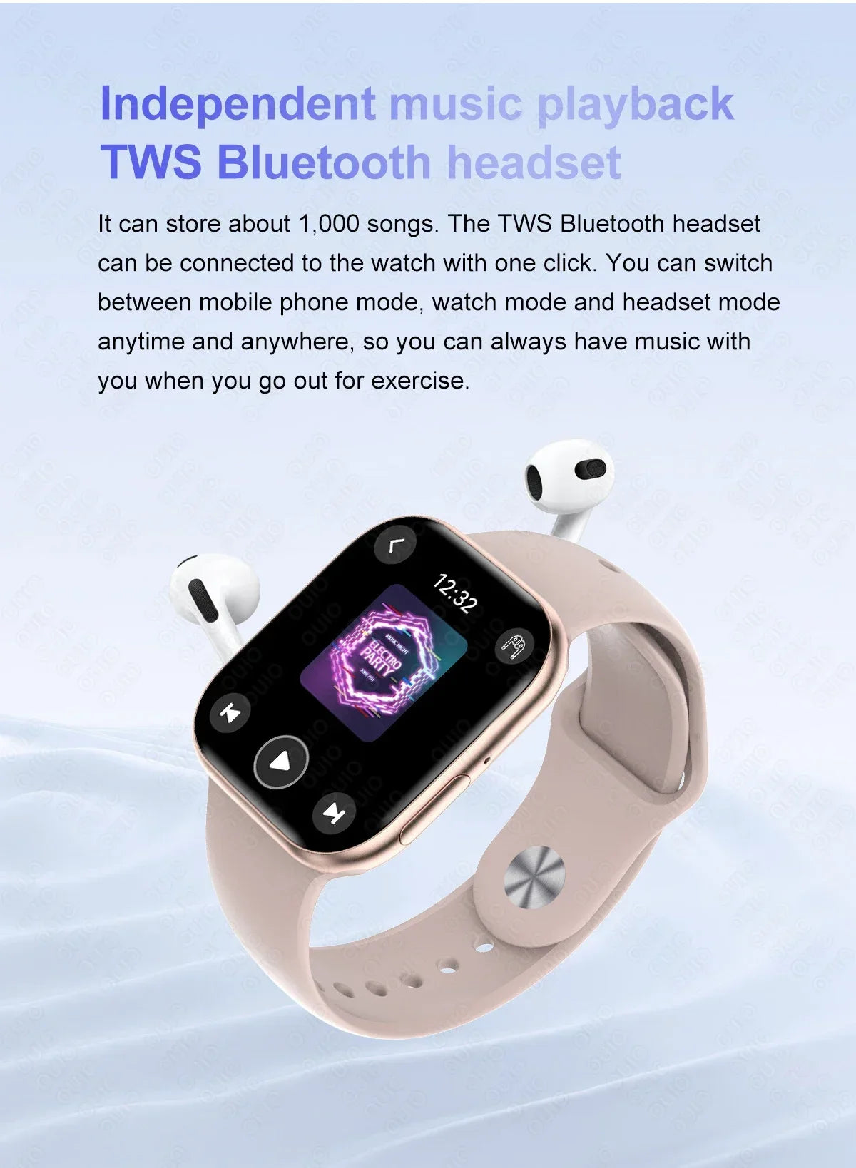 RDT 2025 New Original DT Watch10 Mini 4GB Memory  HD Music 3D Surround Bluetooth Call Waterproof Smart Watch