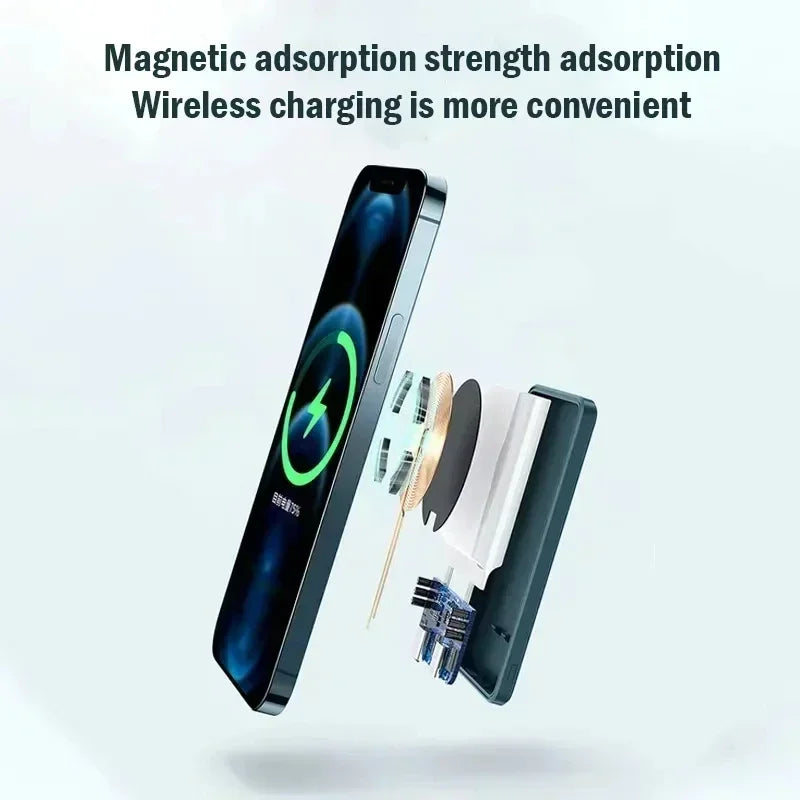 RDT New 50000mAh Magnetic Wireless Power Bank External Portable Battery Pack for iPhone 12 13 14 15 Series Original 1:1