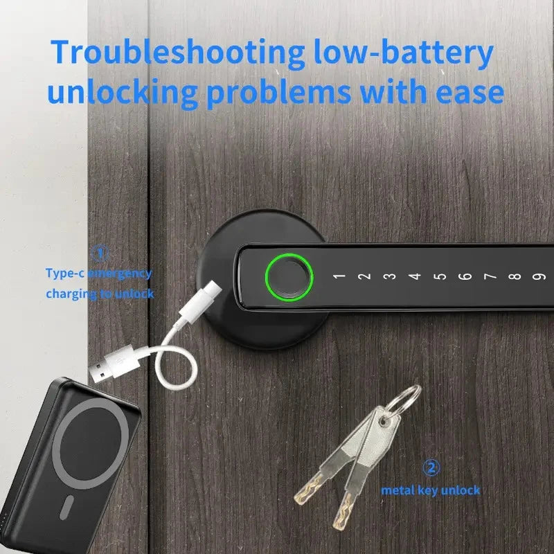 RDT Smart Fingerprint Indoor Lock Password/Key/Tuya APP/Bluetooth