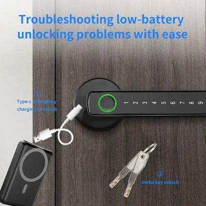 RDT Smart Fingerprint Indoor Lock Password/Key/Tuya APP/Bluetooth