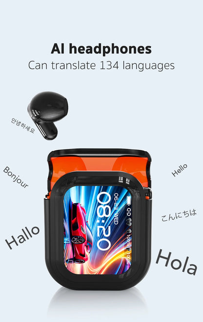 RDT Translator HTC NE20 New Bluetooth 6.0 Wireless Headphones Translation Earphones IPX4 Waterproof Rating Long Battery Life