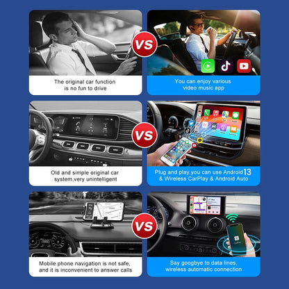 RDT Carplay AI Box Android 13 Wireless Android Auto Smart TV Box For Youtube Netflix