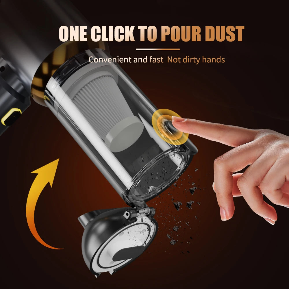 RDT Mini Car Powerful Wireless Vacuum Cleaner
