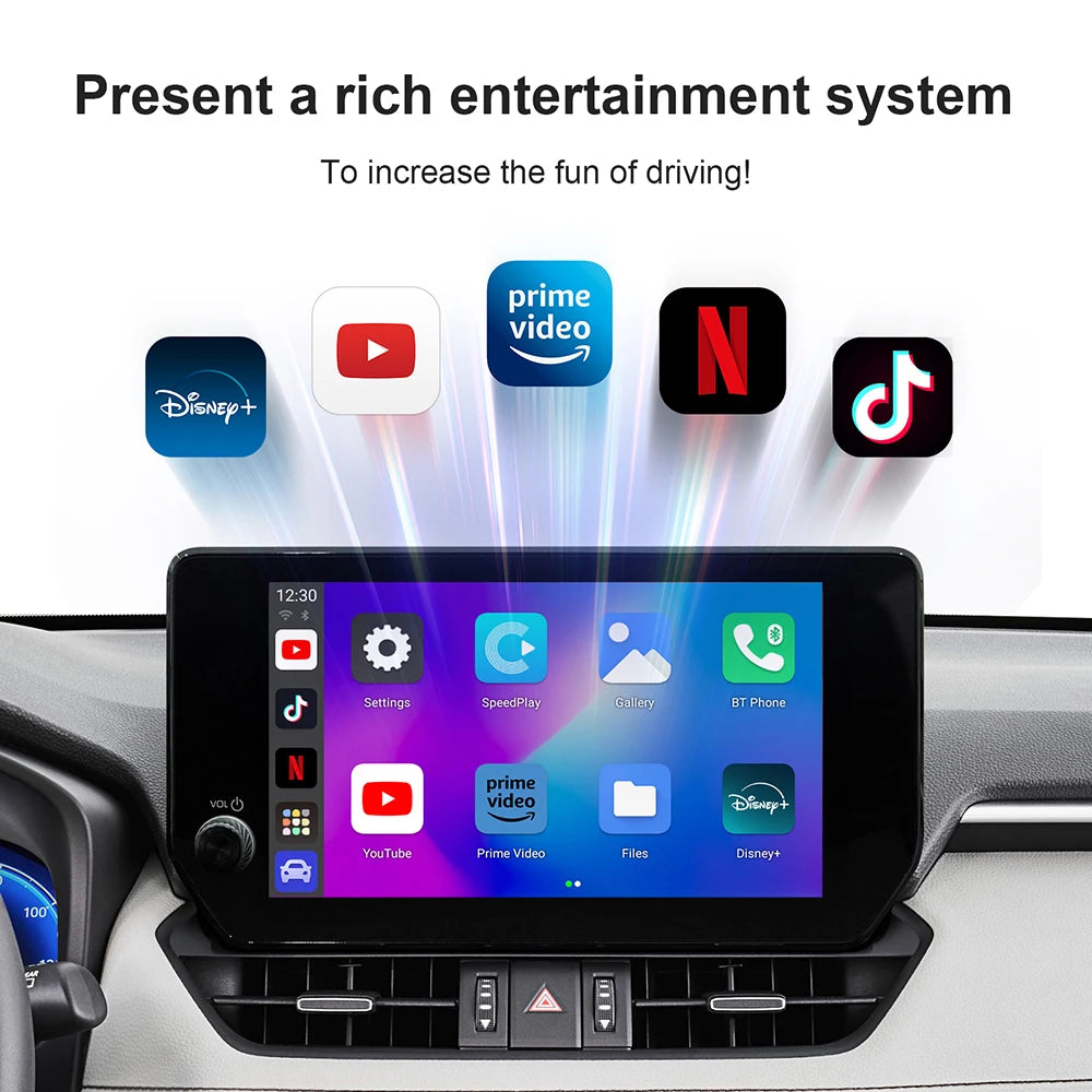 RDT Carplay AI Box Android 13 Wireless Android Auto Smart TV Box For Youtube Netflix