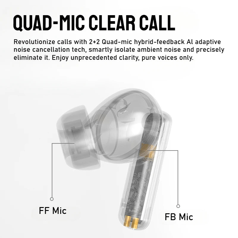 RDT Monster AuraFit Earbuds 360° Stereo Wireless Bluetooth Headphone ANC 5.3 Earphone