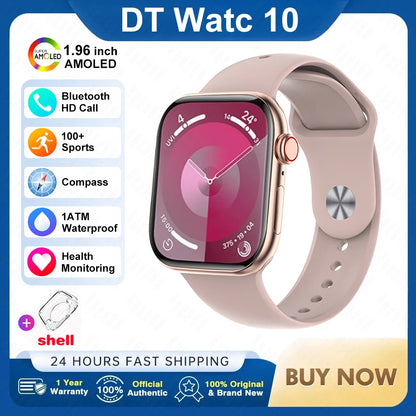 RDT 2025 DT Watch 10 Smart Watch Men 2.01inch AMOLED 16GB Memory Music 3D Surround BT Call Waterproof