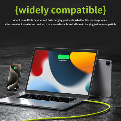 RDT 4-in-1 Cable 240W Super Fast Charging Multiple Functions for iPhone8-16 ProMax iPad Notebook