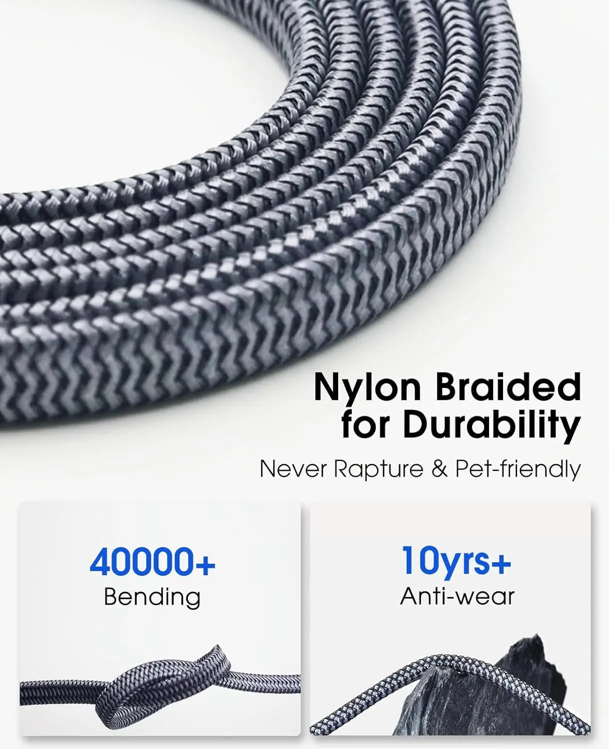 RDT long CAT 8 Flat Network Internet Cable 40Gbps LAN Cable Patch Cord for Modem Router Gaming PC PS4/5/6 Xbox