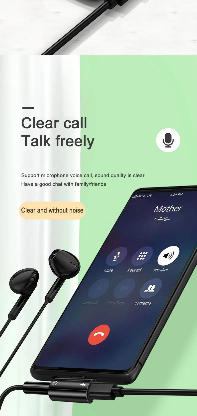 RDT USB Type C to 3.5mm Headphone and Charger Adapter 30W Fast Charging Splitter With Aux Audio