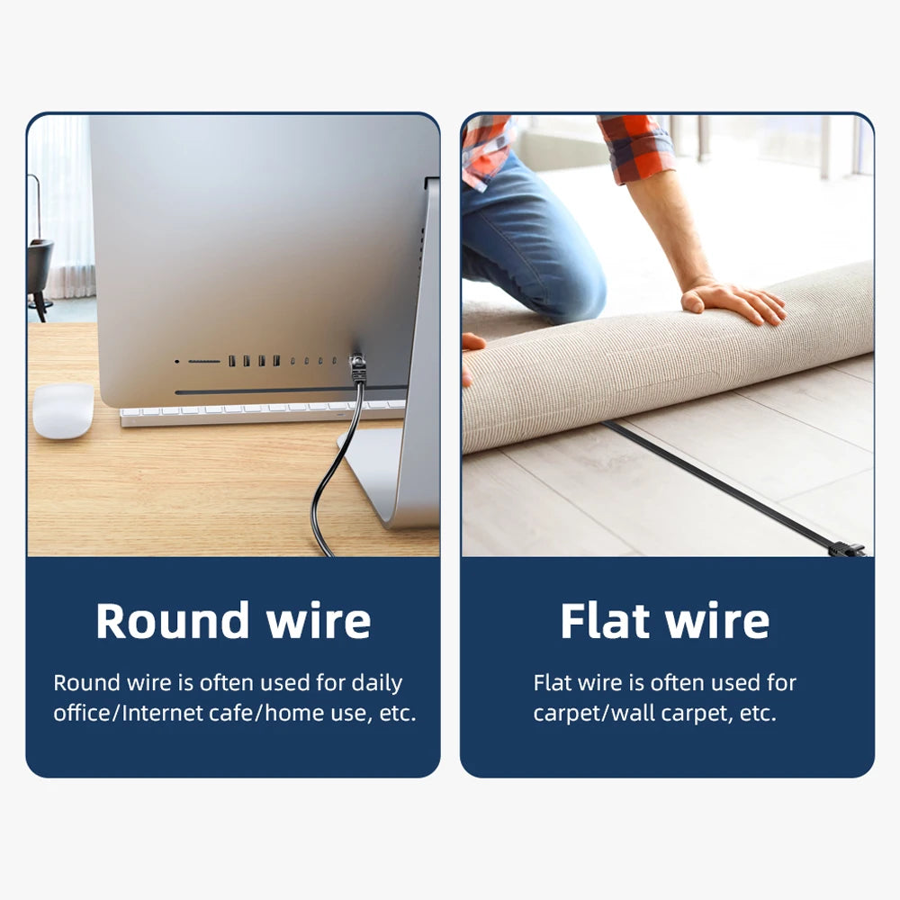 RDT Ethernet Cable Cat6 Lan Cable UTP CAT 6 RJ 45 Network Cable 5m/10m/15m Patch Cord for Laptop Router RJ45 Network Cable