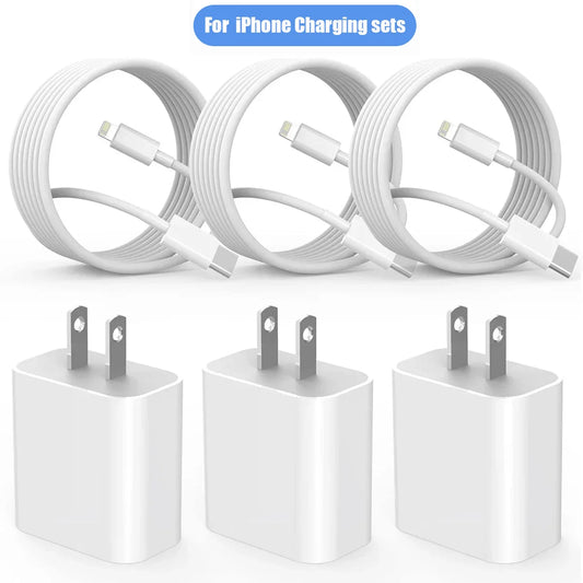RDT 1-2 Sets 20W US PD Fast Charger For iPhone 14 13 12 11 Pro Max Plus XR
