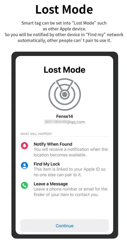RDT Security Bluetooth GPS Tag Based on iphone Find My app Anti-lose Tracker Sound
