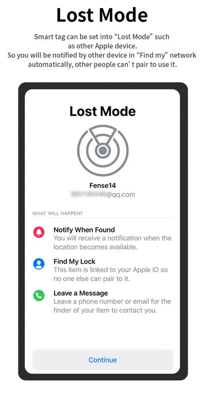 RDT Security Bluetooth GPS Tag Based on iphone Find My app Anti-lose Tracker Sound