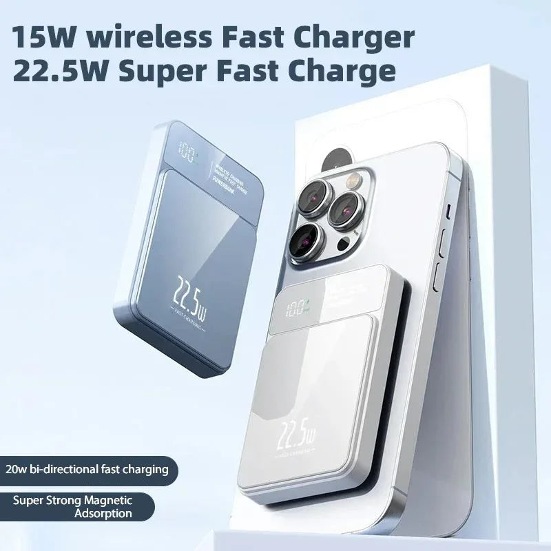 RDT 20000mAh 22.5W Ultra-thin Magnetic Wireless Small Portable Power Bank
