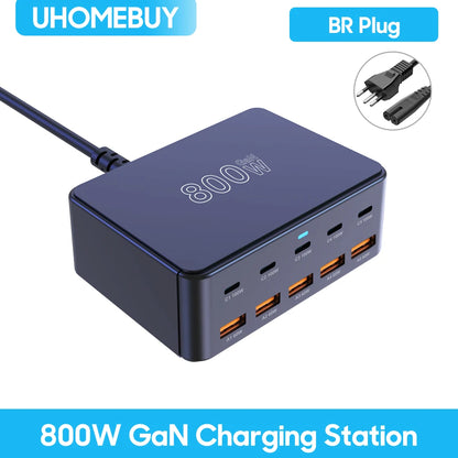 RDT 800W USB C Charger Multiport Fast Charging Station for iPhone 15 16
