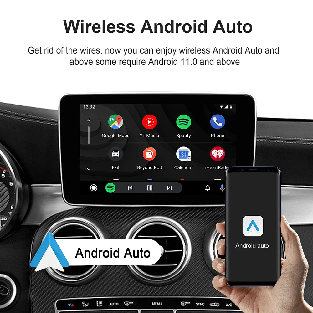 RDT Carplay AI Box Android 13 Wireless Android Auto Smart TV Box For Youtube Netflix