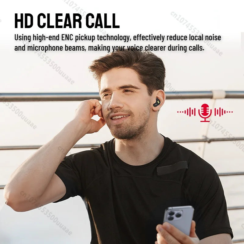 RDT Monster N-Lite 210 Mini Invisible Sports Earphones in-Ear Deep Bass Bluetooth 5.4 Waterproof Wireless Earbuds