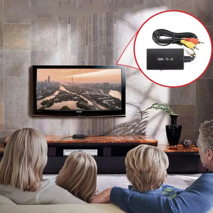 RDT HDMI-compatible To RCA AV/CVBS Adapter Video Converter Box Supports PAL/NTSC Compatible for TV, DVD, Blu-ray Player, HD Box