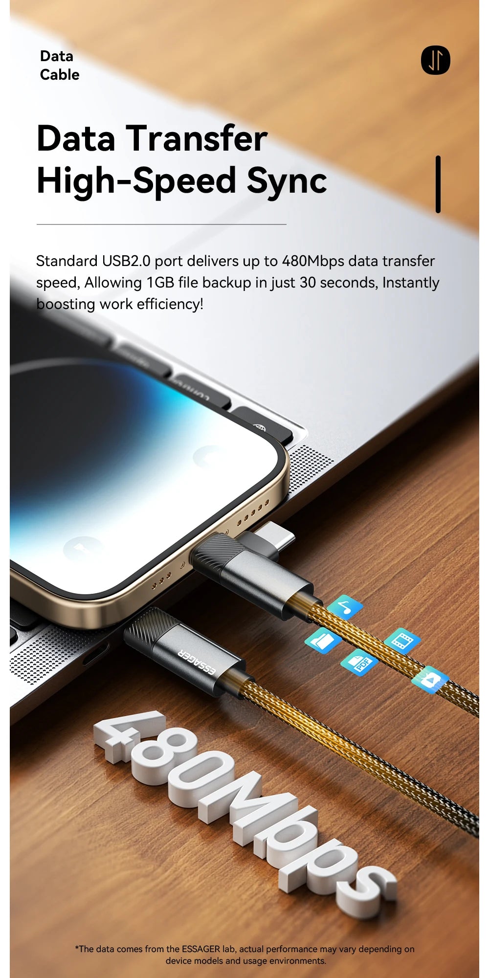 RDT 65W Max 2 in 1 Type C Lightning fast Wire For Samsung IPhone 14 13 12 11 Pro Max