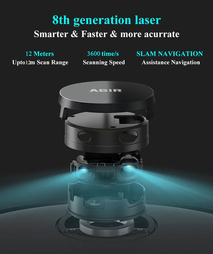 RDT X8 Robot Vacuum Cleaner ,Laser System, Multiple Floors Maps, Zone Cleaning